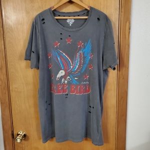 Country Deep Free Bird Distressed Tee